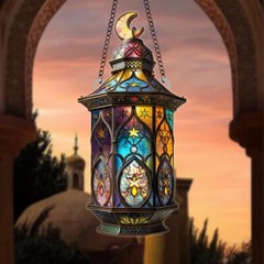 1 PC Acrylic Colorful Lantern Suncatcher Eid Decoration Hanging Ornaments