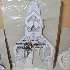 Vtg Good Old Values Wedding Decor Honeycomb Centerpiece/Garland/Spiral Cutouts