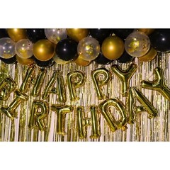 Black and Gold Birthday Decorations Happy Birthday Banner Gold Black Gold