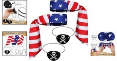 Comfortable Lightweight Pirate Accessories for Halloween Parties – 4-Piece Set