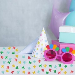 100 PCS Colorful Glitter Airplane Table Confetti Paper Scatters Party Decor