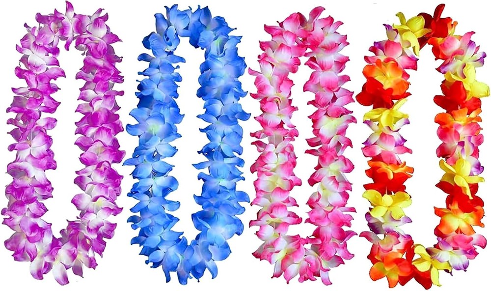 nch Hawaiian Leis, 4 Color Lei for Graduation Party,