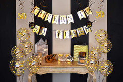 50Th Birthday and Anniversary Decorations Party Pack – Pre-Strung Banner, Balloo