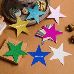 120 Pcs Glitter Star Cutouts Star Confetti Cutout Assorted Color Glitter Star…