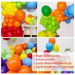 Rainbow Balloon Arch Kit 111Pcs 18 12 5 Inch Latex Colorful Party Balloons Ga…