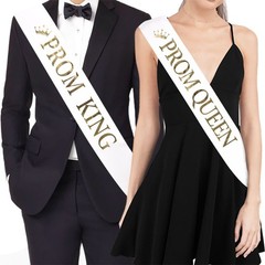 «Prom King» and «Prom Queen» Sashes – Graduation Party School Party Accessori…