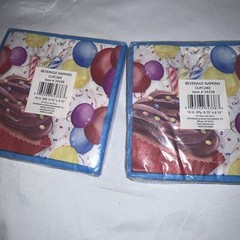 Birthday Party 18pc Bundle – Invitations-￼ Banners-Napkins-Confetti- Bday Badges
