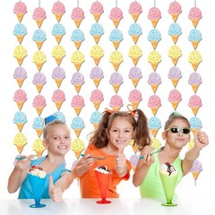 12 Pcs Ice Cream Banners Summer Party Decorations Garland Kit Ice Cream Hangi…