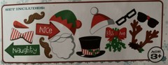 13pc Set Christmas Holiday Photo Booth Costume Work Card Party Props Santa Elf