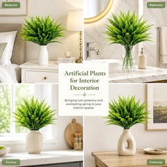 MAQIHAN 10 Pcs Fake Fern – Artificial Ferns for Outdoors – Faux 10PCS, Green