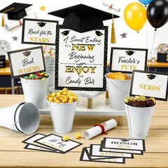 25 Pcs Graduation Candy Buffet Party Decoration Graduation Table Candy Bar Sn…