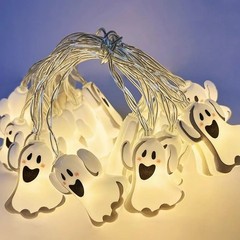 Halloween LED String Lights Pumpkin Ghost Spider Web Outdoor Indoor Party Decor