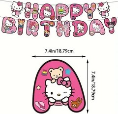 48Pcs – Kitty Birthday Party Decorations Set, with Banner, Balloons, Cake Top…