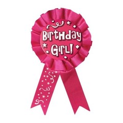 Beistle Birthday Girl! Award Ribbon