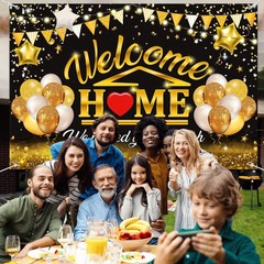 Welcome Back Backdrop Banner Home 36 inches by 60 inches,
