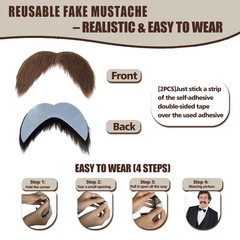 Self Adhesive Fake Mustache Novelty Funny Mustache for Costume Festival Party