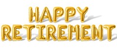 Letter Balloons – HAPPY RETIREMENT 16″ Inch Alphabet Letters Foil Mylar Ballo…