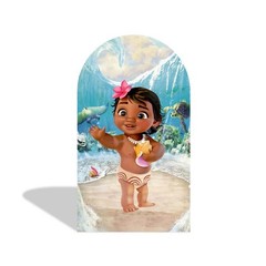 Moana Beach Birthday Arch Backdrop Cover Background Party Decor Props