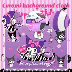 114 Pcs Kuromi Party Decorations Sanrio Birthday Party Plates Balloons Backdrop