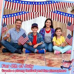 4 Pack Each 10Ft Foil Fringe Garland 4th of July Parade Floats for Trailer Ca…