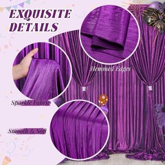 Sequin Backdrop Curtains Sparkly Fabric Photo Booth Wedding Party Decoration New