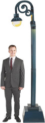 Black Street Light Standup – Party Decor – 1 Piece