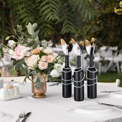 Umigy 49 Pcs Roaring 20s Party Decorations 8 about 2.89 x 12.91 inches, Black