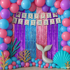 , Pink, Purple and Blue Foil Fringe Backdrop – Xtralarge, Pack of 2 | Multicolor
