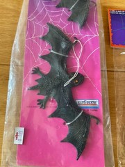Vintage Halloween Lot 14 Pieces Spiders Bats Banner Flash Light Treat Bags NEW