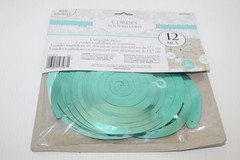 Amscan 12-Piece Teal & White Foil Swirl Decorations Mr & Mrs Love I Do Wedding