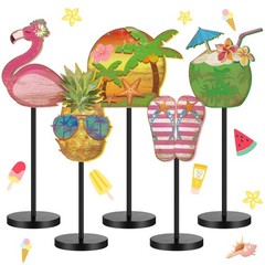 5 Pcs Summer Beach Table Decor Tropical Hawaii Centerpiece for Table Summer F…