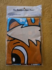 Rudolph Christmas Door Panel Poster NOS Vintage 2001