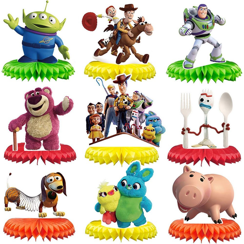 Toy Cartoon Honeycomb Centerpieces 3D Table Decorations Party Supplies