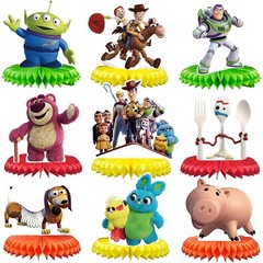 Toy Cartoon Honeycomb Centerpieces 3D Table Decorations Party Supplies