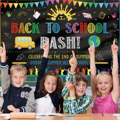 Back to School Bash Backdrop Banner End of Summer Back to School Decoration Firs