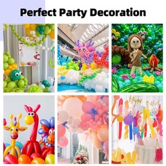 260 Balloons, 100 PCS Clear Long Balloons, Twisting Animal Balloon Clear Long…