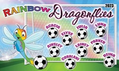 Dragonflies – Soccer Team Banner – (3ft x5ft) Your Team Name and Custom Design
