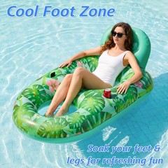 FindUWill Inflatable Pool Float Lounger Adult-2 Pack 65″ x 42″ Floats Chairs