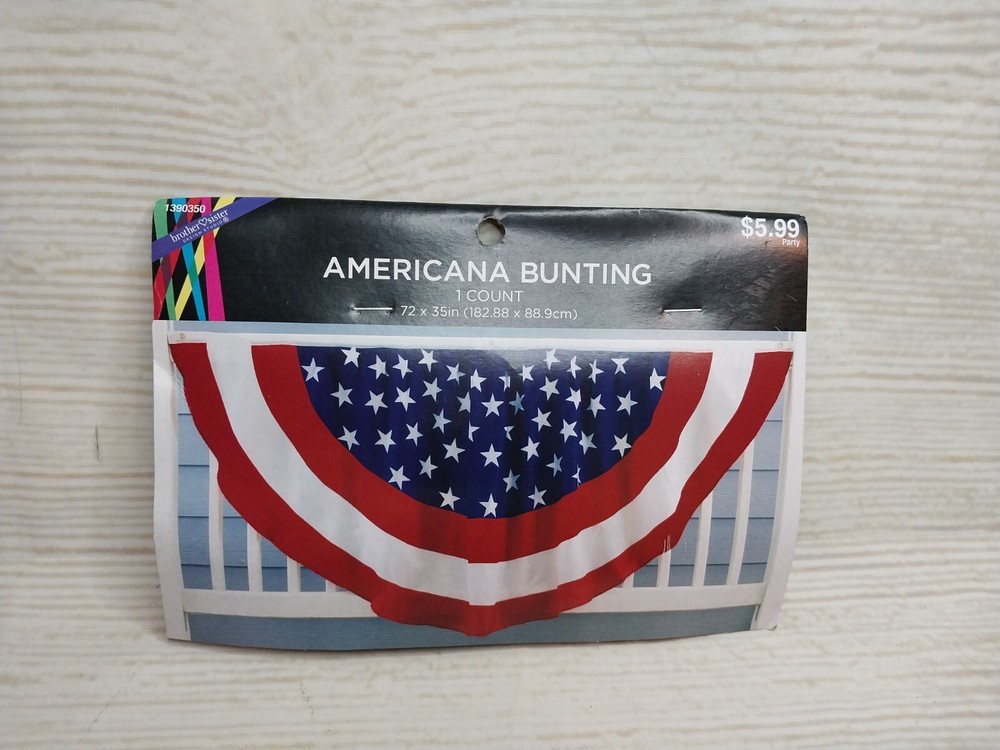 ~New! Stars & Stripes Bunting Flag Party Decorations July 4th USA American Decor