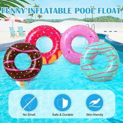 Inflatable Pool Rings 36/45in Jumbo Float Tubes for Summer Beach Parties