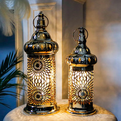 Gold Ramadan Lanterns Set of 2 with Timer – Perfect EID Gift