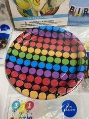 Birthday Party 7 Items Banners,clothespin Photo Kit Plates,Balloons Helium 24pcs