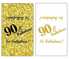 90 & Fabulous Miniatures Candy Bar Wrapper, (Set of 60) Mini Candy Bar Stickers