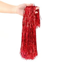 Red Metallic Christmas Tinsel Icicles Foil Fringe Tree Decor 3000 Strands