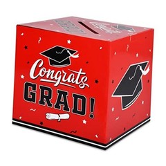 Graduation Decorations 2026 Grad Card Box for Gift Graduation Party Favors Red