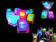 12 Pcs Multicolour LED Ice Cubes – Water Activated Glow for Parties & Weddings