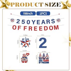 250th Anniversary Party Decorations Include 250 Years of Freedom Banners