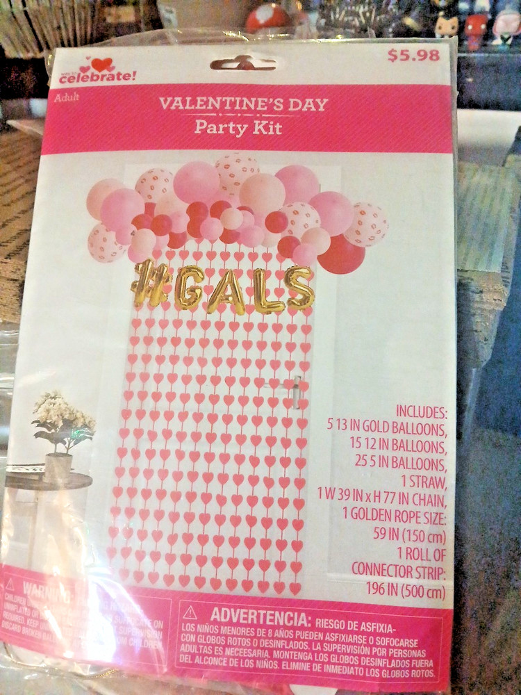 Way To Celebrate Valentine’s Day Party Kit Adults Pink And White Gals
