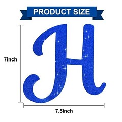Glitter Blue Happy Birthday Banner – NO DIY,10 Feet Pre-Strung Birthday blue