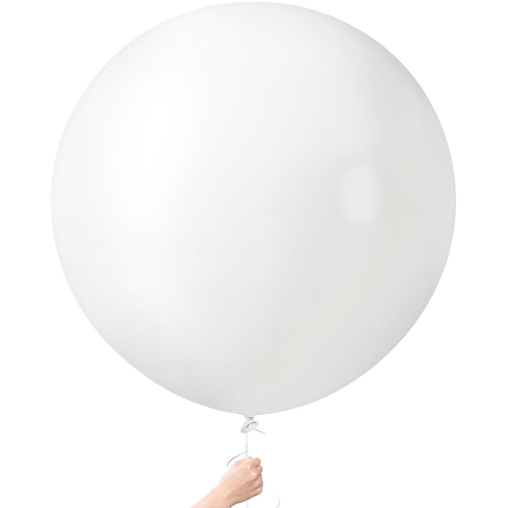 4PCS Large 36 Inch White Balloons, White Latex Big Balloons for Baby Shower G…